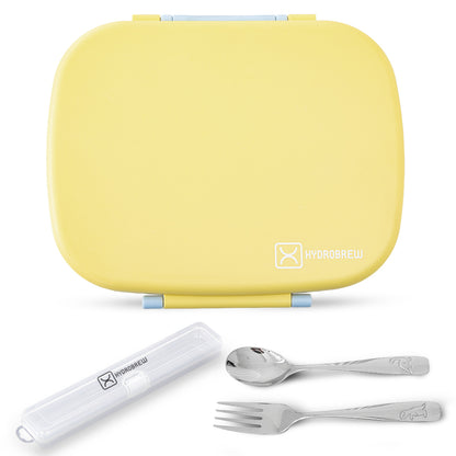 Hydrobrew Smart Serve Bento Lunch Box 1100ml w/ Stainless Steel Cutlery Set – Sunny Sky