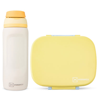 Hydrobrew Smart Serve Bento Lunch Box 1100ml w/ Sip Switch Stainless Steel Water Bottle 1000ml – Sunny Sky