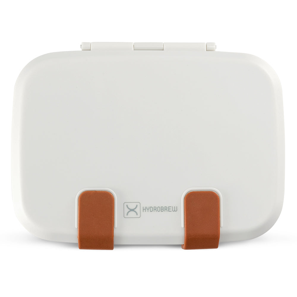 Hydrobrew Steel Core Bento Lunch Box 839ml w/ Lunch Bag | Stainless Steel 2 Compartment Meal Box ‚Äì Ivory Terracotta