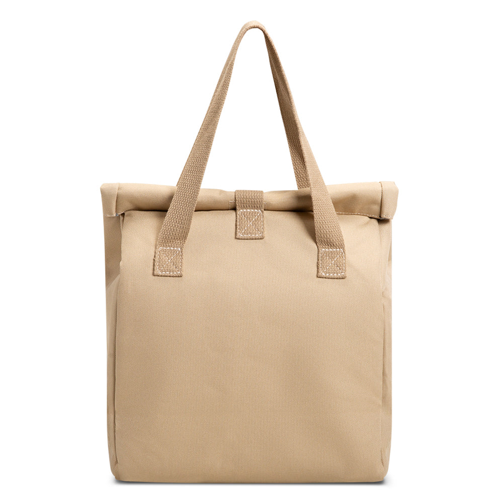 Hydrobrew Lunch Bag w/ 1000ml Tritan Water Bottle | Spacious Tote Bag w/ Leakproof Bottle – Beige