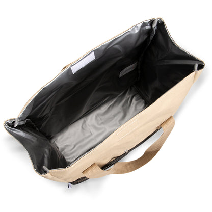 Hydrobrew Lunch Bag w/ 1000ml Tritan Water Bottle | Spacious Tote Bag w/ Leakproof Bottle – Beige