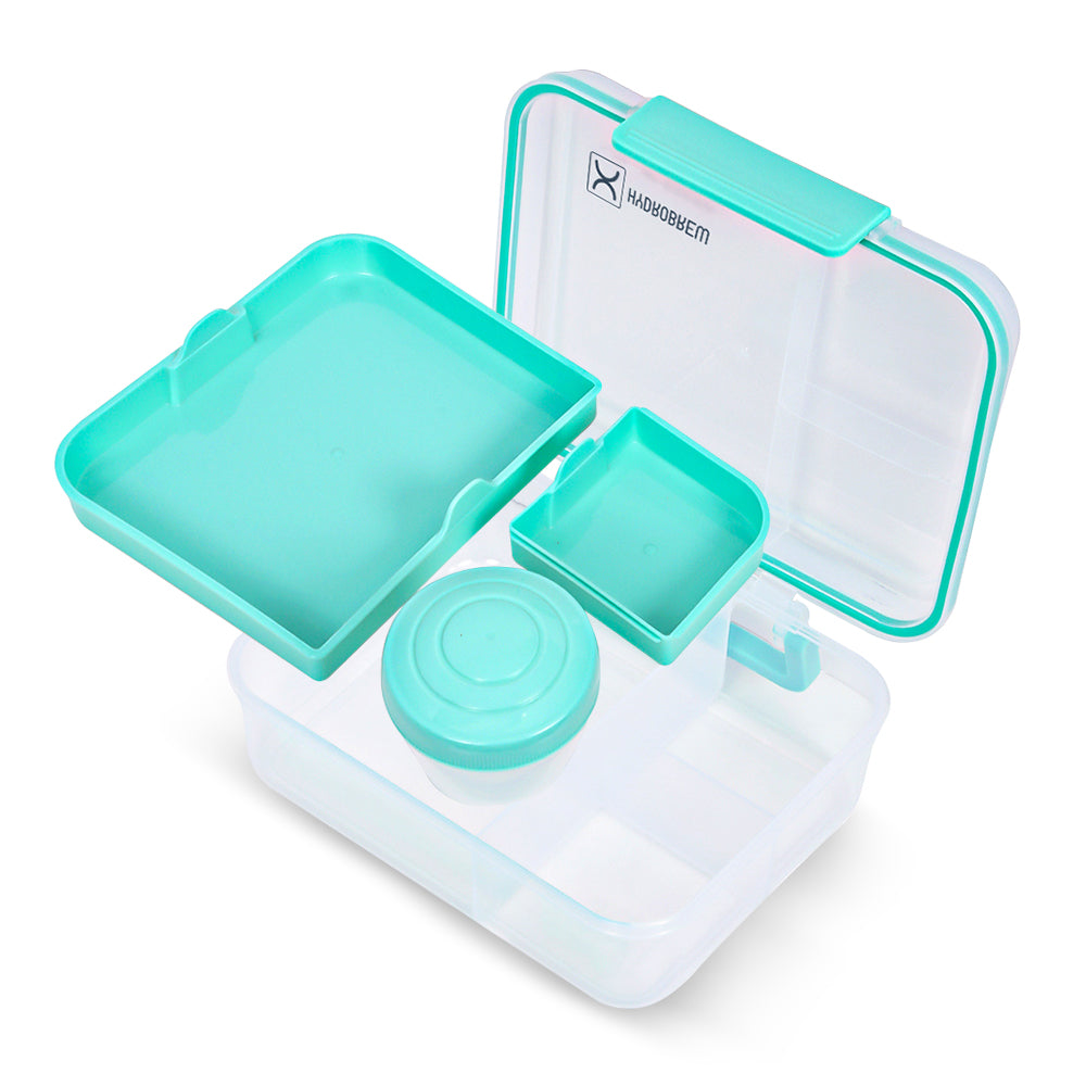HYDROBREW 3/4/5 Convertible 1650ml Bento Lunch Box w/ Lunch Bag - Green