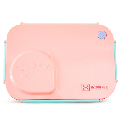 Hydrobrew Steel Core Lunch Box 750ml w/ Food Jar & Sip Switch Water Bottle 1000ml | Stainless Steel Leakproof Meal Box – Pink Sorbet