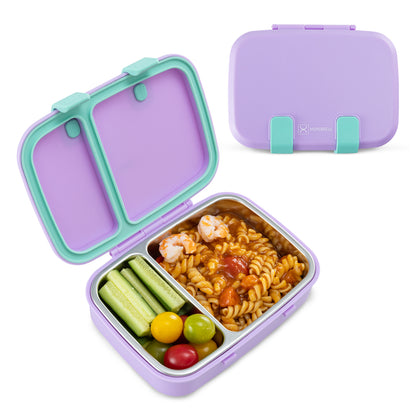 Hydrobrew Steel Core Bento Lunch Box 839ml w/ SipSwitch Insulated Water Bottle 720ml | Stainless Steel Leakproof Meal Box ‚Äì Orchid Mist