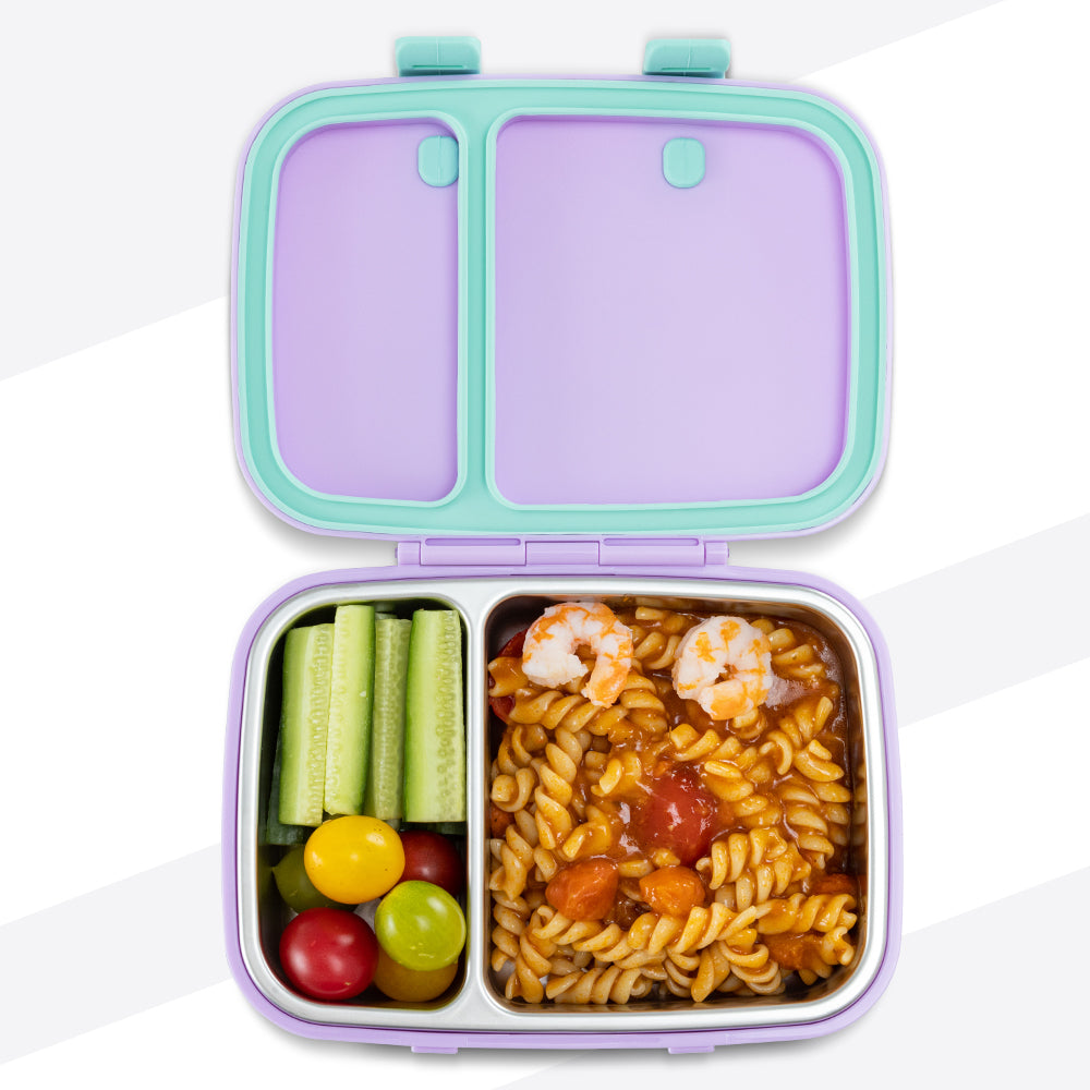 Hydrobrew Steel Core Bento Lunch Box 839ml w/ SipSwitch Insulated Water Bottle 720ml | Stainless Steel Leakproof Meal Box ‚Äì Orchid Mist