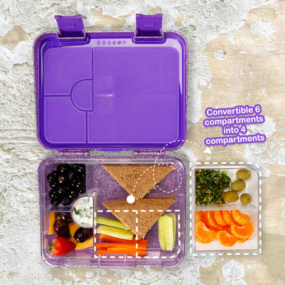 Hydrobrew Sparkle Bento Lunch Box w/ SipSwitch Insulated Water Bottle 720ml | Tritan Leakproof Meal Box – Berry