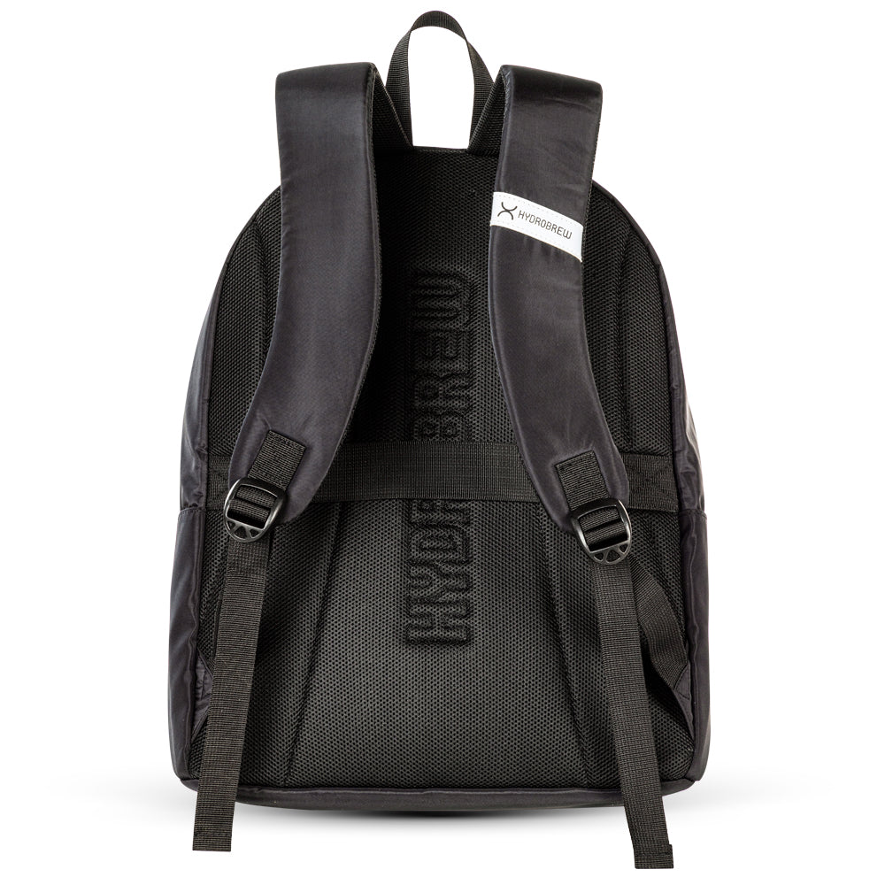 Hydrobrew 17" Backpack w/ Sip Switch Tritan Water Bottle 1000ml | Laptop Backpack w/ Bottle – Black