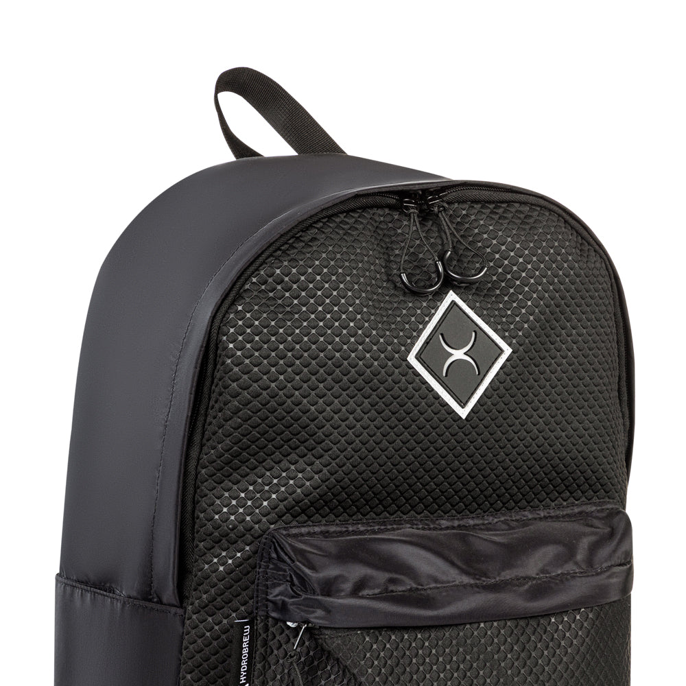 Hydrobrew 17" Backpack w/ Sip Switch Tritan Water Bottle 1000ml | Laptop Backpack w/ Bottle – Black