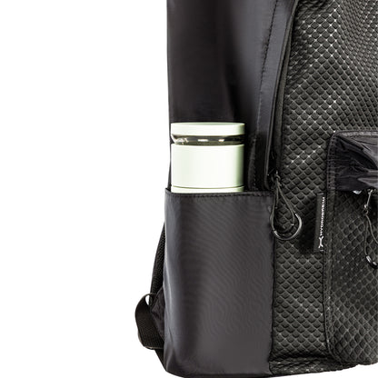 Hydrobrew 17" Backpack w/ Sip Switch Tritan Water Bottle 1000ml | Laptop Backpack w/ Bottle – Black