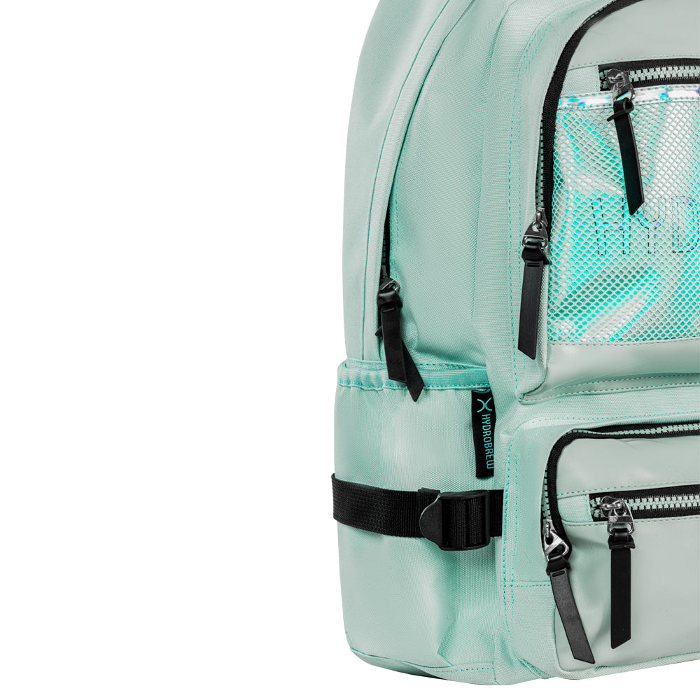Hydrobrew 18" Backpack w/ Sip Switch Tritan Water Bottle 1000ml | Laptop Backpack w/ Bottle – Green