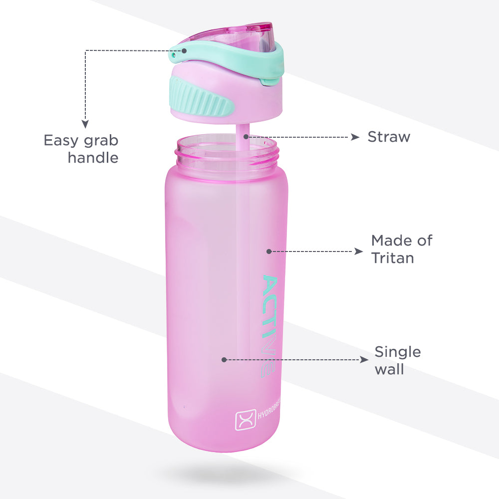 Hydrobrew 18" Backpack w/ Sip Switch Tritan Water Bottle 1000ml | Laptop Backpack w/ Bottle – Purple