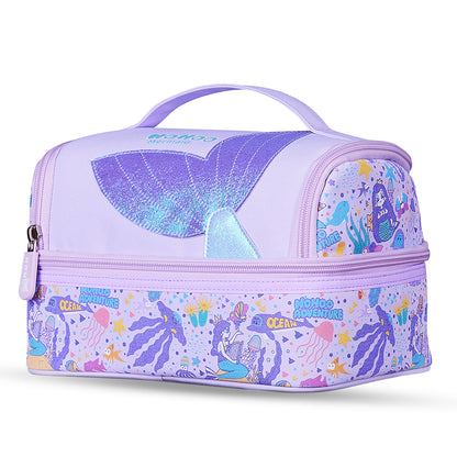 NOHOO Kids 16 Inch School Bag with Lunch Bag Combo Mermaid - Purple