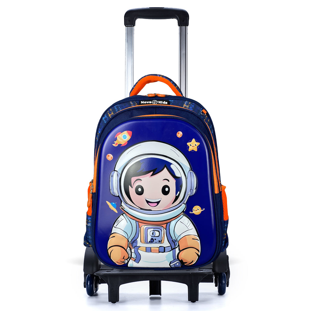 NOVA KIDS 3D School Bag w/Trolley - Astronaut Blue, 16.5 inch
