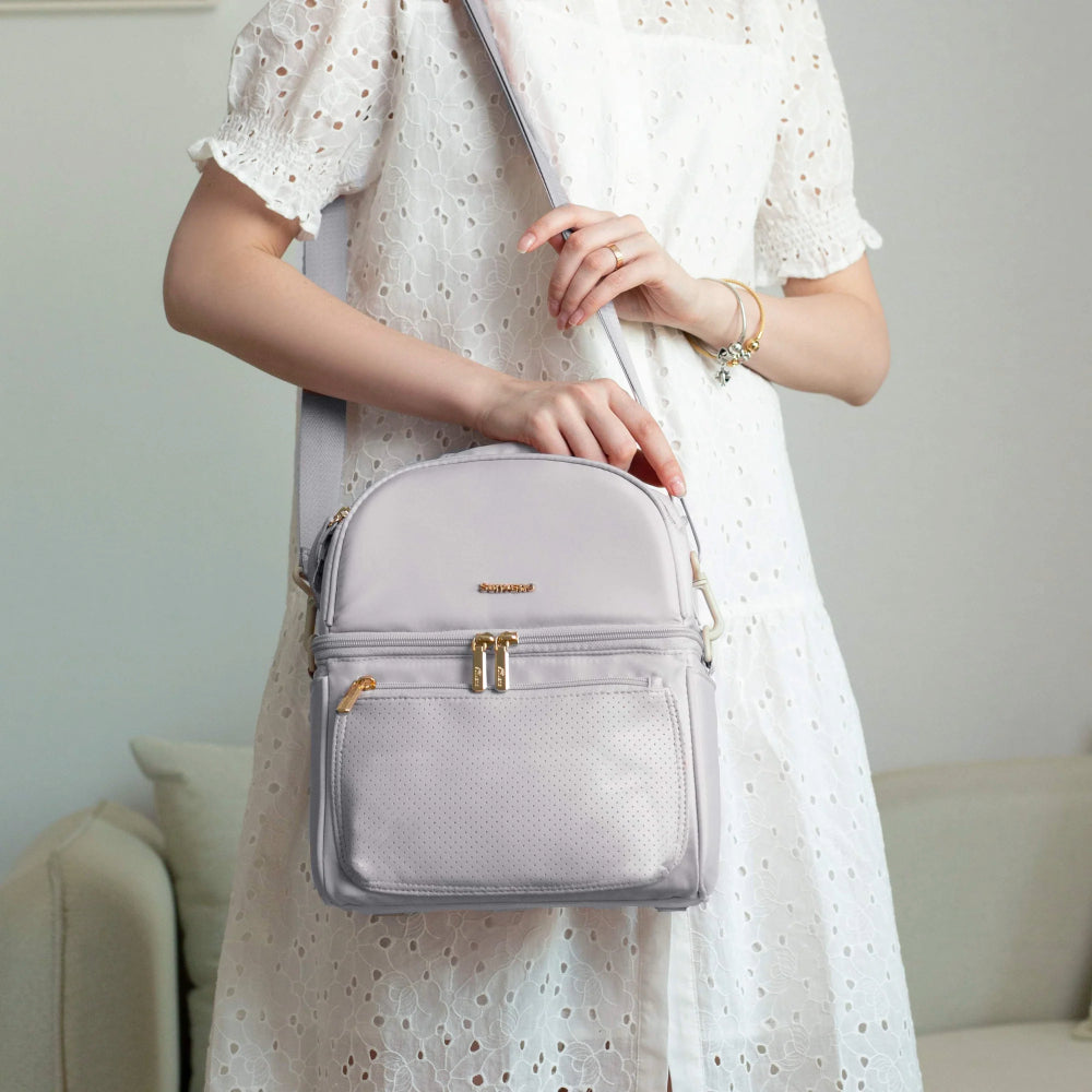 SUNVENO Breastmilk Cooler Bag with Detachable Insulation Box Set - Grey