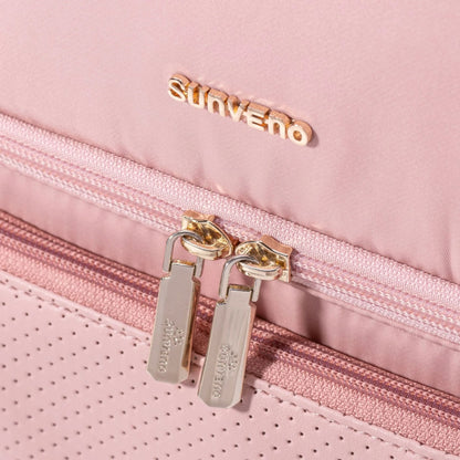 مجموعة حقيبة تبريد حليب الثدي من صن فينو مع صندوق عزل قابل للفصل - وردي