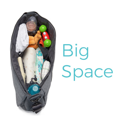 TEKNUM Evolve 2 Car Seat 0-12yrs with Grey Dad's Diaper Hand Bag - Dark Grey