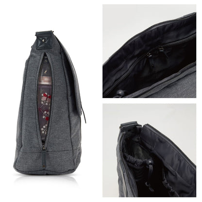 TEKNUM Travel EXPLORER 2 Auto Fold Stroller with Grey Dad's Diaper Hand Bag - Black