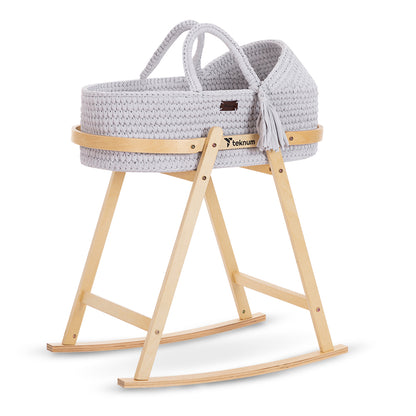 TEKNUM Moses Rope Basket with Stand - Grey
