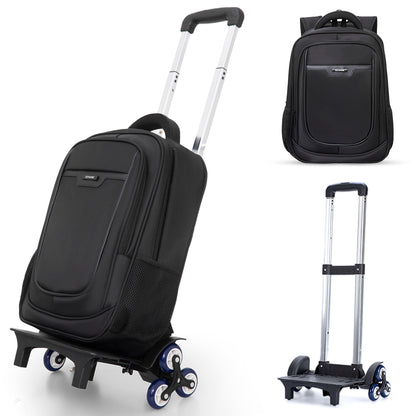 Eazy Kids 16” Backpack w/ Universal School Bag Trolley – Black
