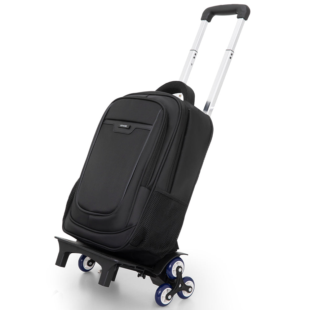 Eazy Kids 16” Backpack w/ Universal School Bag Trolley – Black