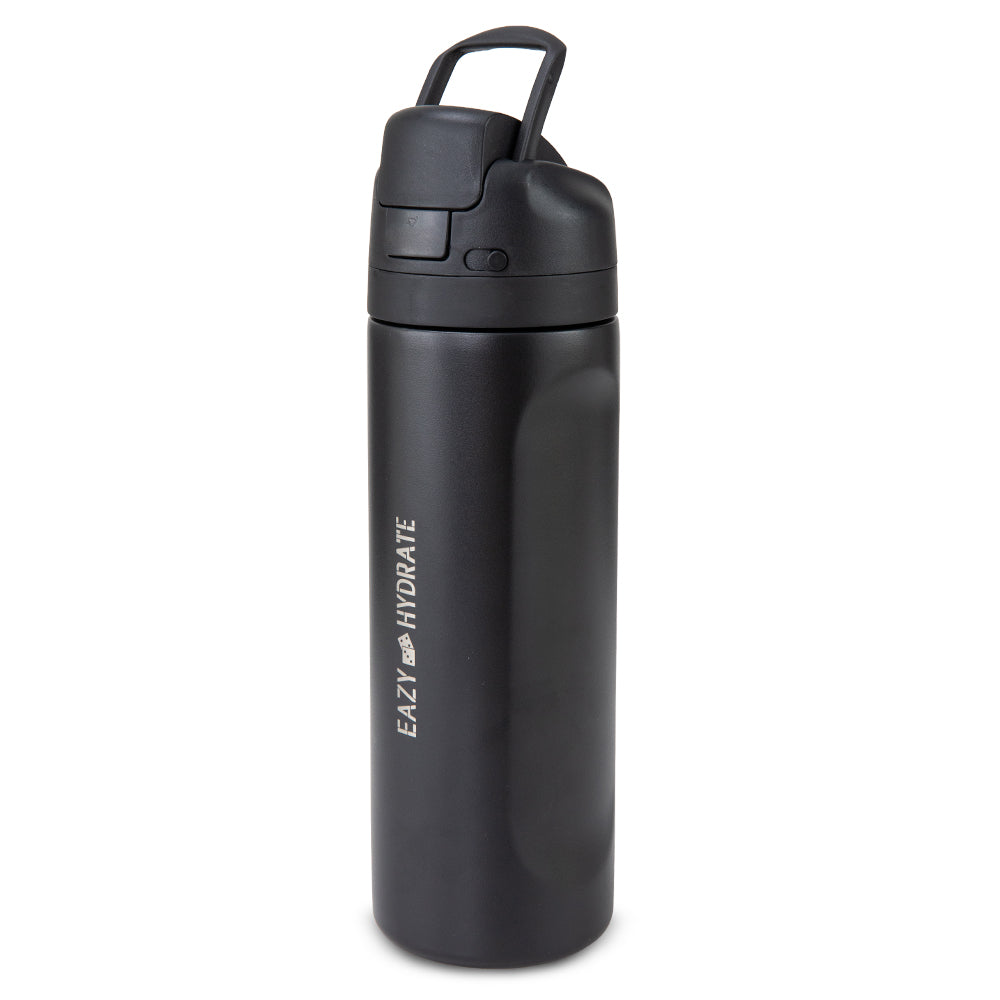 Eazy Kids 16” Backpack w/ Stainless Steel Water Bottle 710ml – Grey