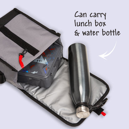 Eazy Kids Insulated Lunch Bag w/ Jumbo Bento Lunch Box – Midnight Black