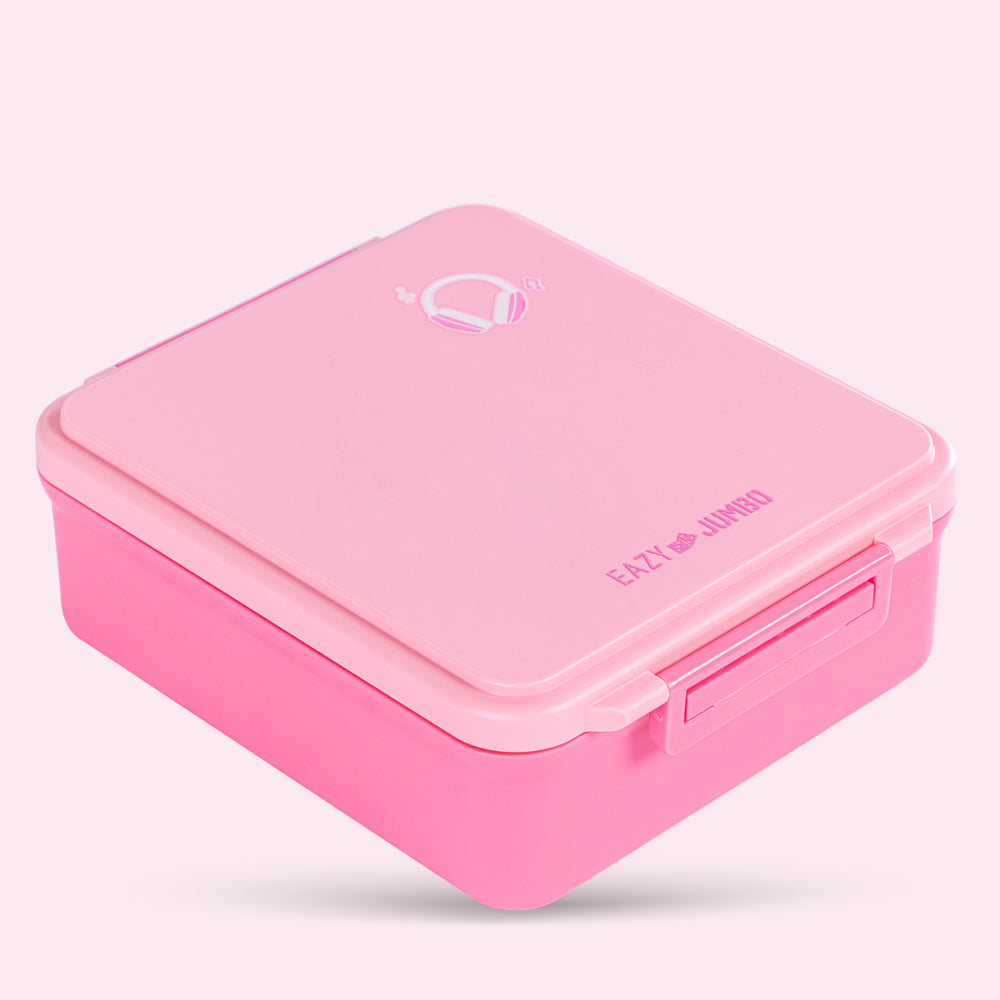Eazy Kids Insulated Lunch Bag w/ Jumbo Bento Lunch Box – Pink