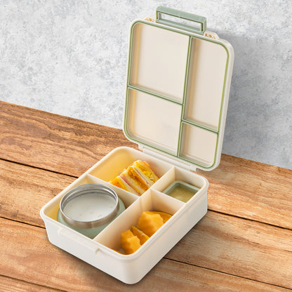 Eazy Kids Insulated Lunch Bag w/ Jumbo Bento Lunch Box – Ivory