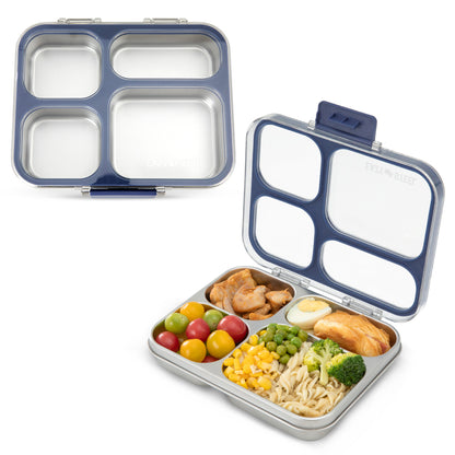 Eazy Kids Stainless Steel Bento Lunch Box 945ml w/ Insulated Lunch Bag – Blue