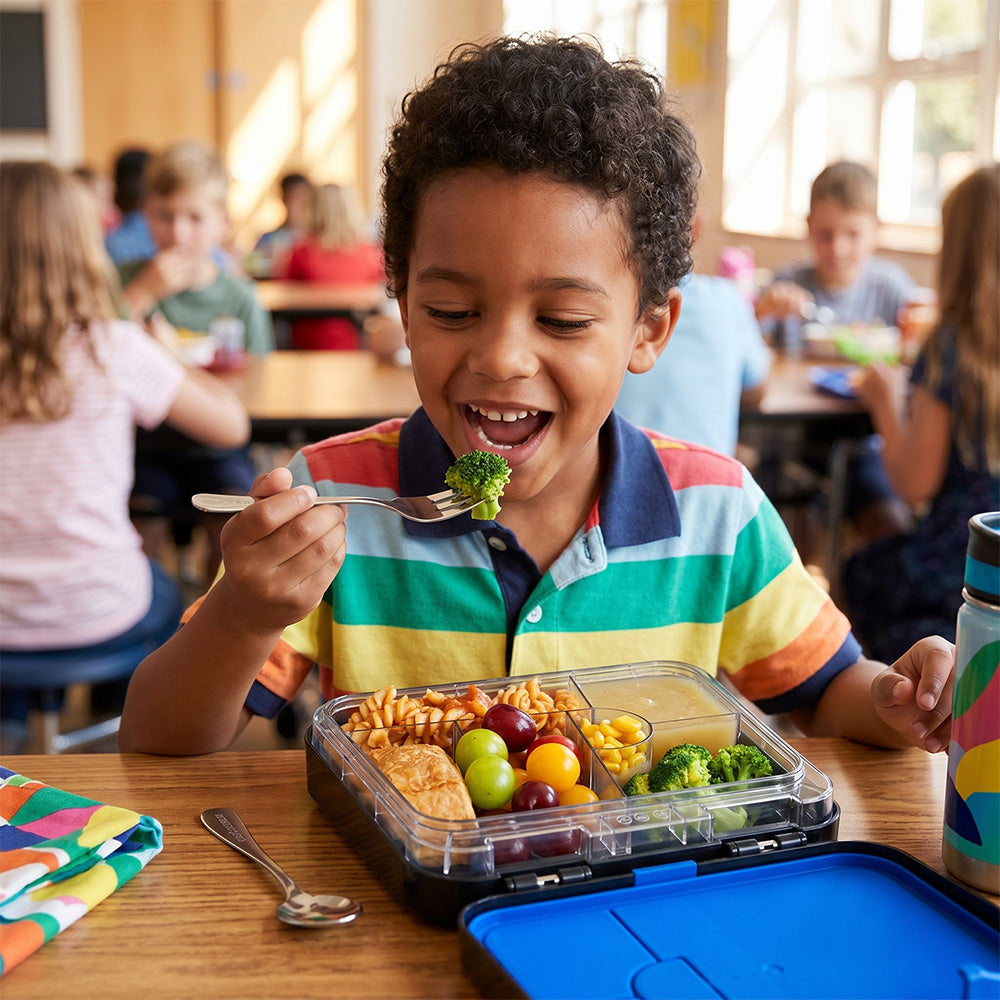 Eazy Kids Convertible Bento Lunch Box w/ Insulated Lunch Bag – Gamer Black