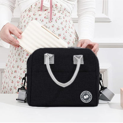 Eazy Kids Convertible Bento Lunch Box w/ Insulated Lunch Bag – Teddy Black