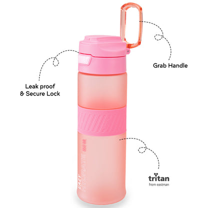 Eazy Kids Jumbo Bento Lunch Box w/ Tritan Water Bottle 850ml – Pink