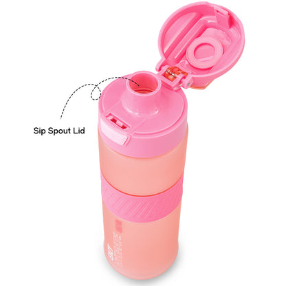 Eazy Kids Jumbo Bento Lunch Box w/ Tritan Water Bottle 850ml – Pink