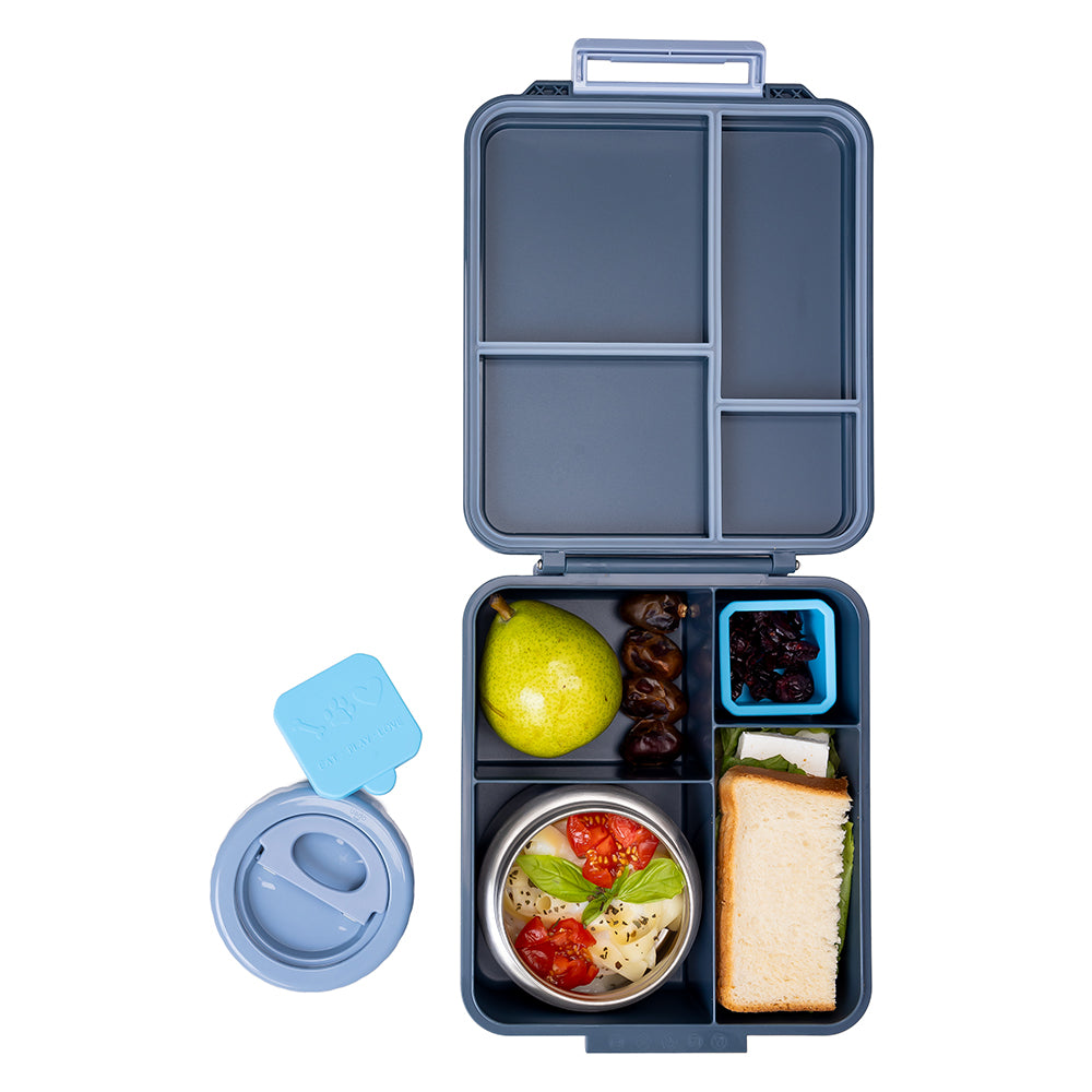 Eazy Kids Jumbo Bento Lunch Box w/ Tritan Water Bottle 850ml – Grey