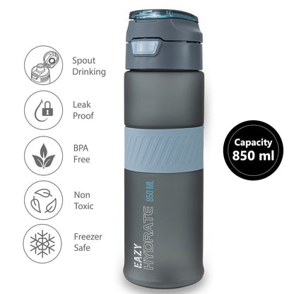 Eazy Kids Jumbo Bento Lunch Box w/ Tritan Water Bottle 850ml – Grey
