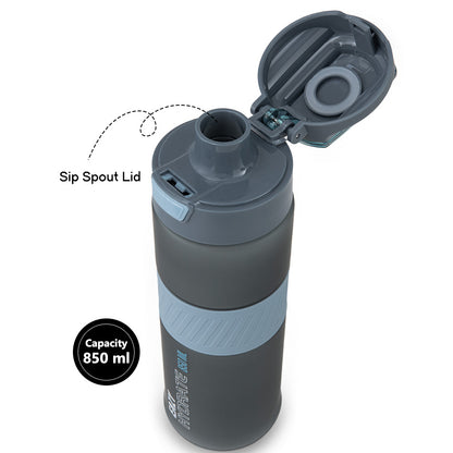 Eazy Kids Jumbo Bento Lunch Box w/ Tritan Water Bottle 850ml – Grey