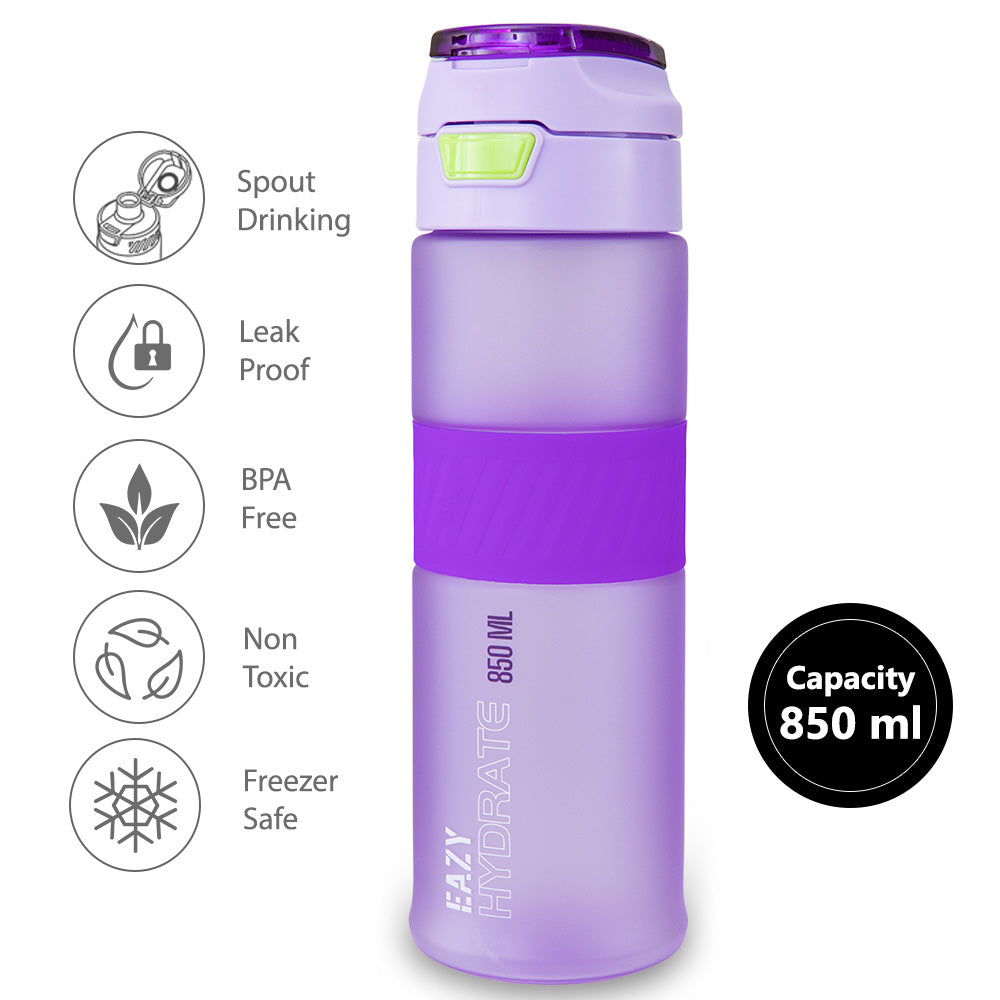 Eazy Kids Jumbo Bento Lunch Box w/ Tritan Water Bottle 850ml – Purple
