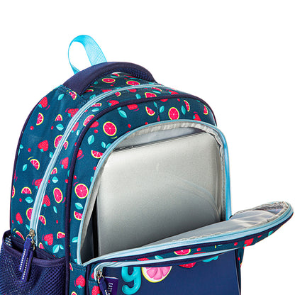 Eazy Kids Berry Good School Bag Set w/ Stainless Steel Bento Lunch Box – Blue