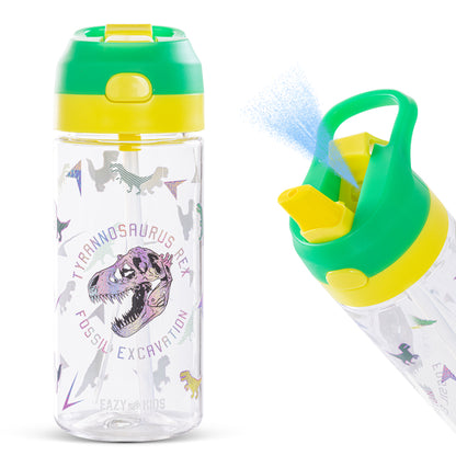 Eazy Kids Dino School Bag Set w/ Bento Lunch Box & Spray Water Bottle – Green