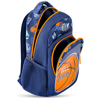 Eazy Kids Basketball School Bag Set w/ Insulated Stainless Steel Spray Water Bottle – Blue