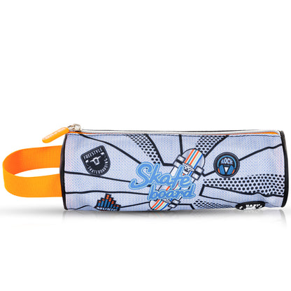 Eazy Kids Skateboard School Bag Set w/ Insulated Stainless Steel Spray Water Bottle – Blue