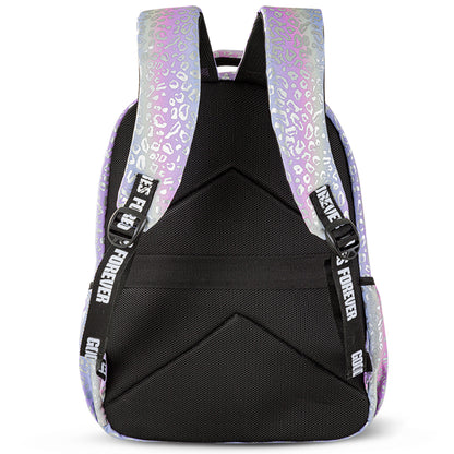 Eazy Kids Good Vibes School Bag Set w/ Insulated Spray Water Bottle – Silver