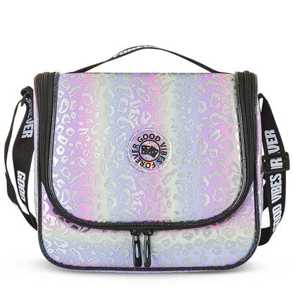 Eazy Kids Good Vibes School Bag Set w/ Insulated Spray Water Bottle – Silver