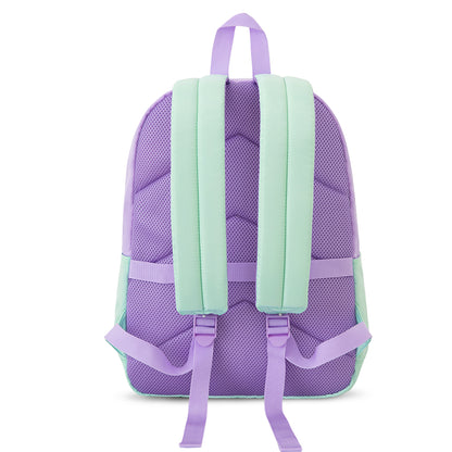 Eazy Kids 16.5” School Backpack w/ 4-Wheel Trolley–Lightweight Laptop School Bag Set, Glow Backpack Pink