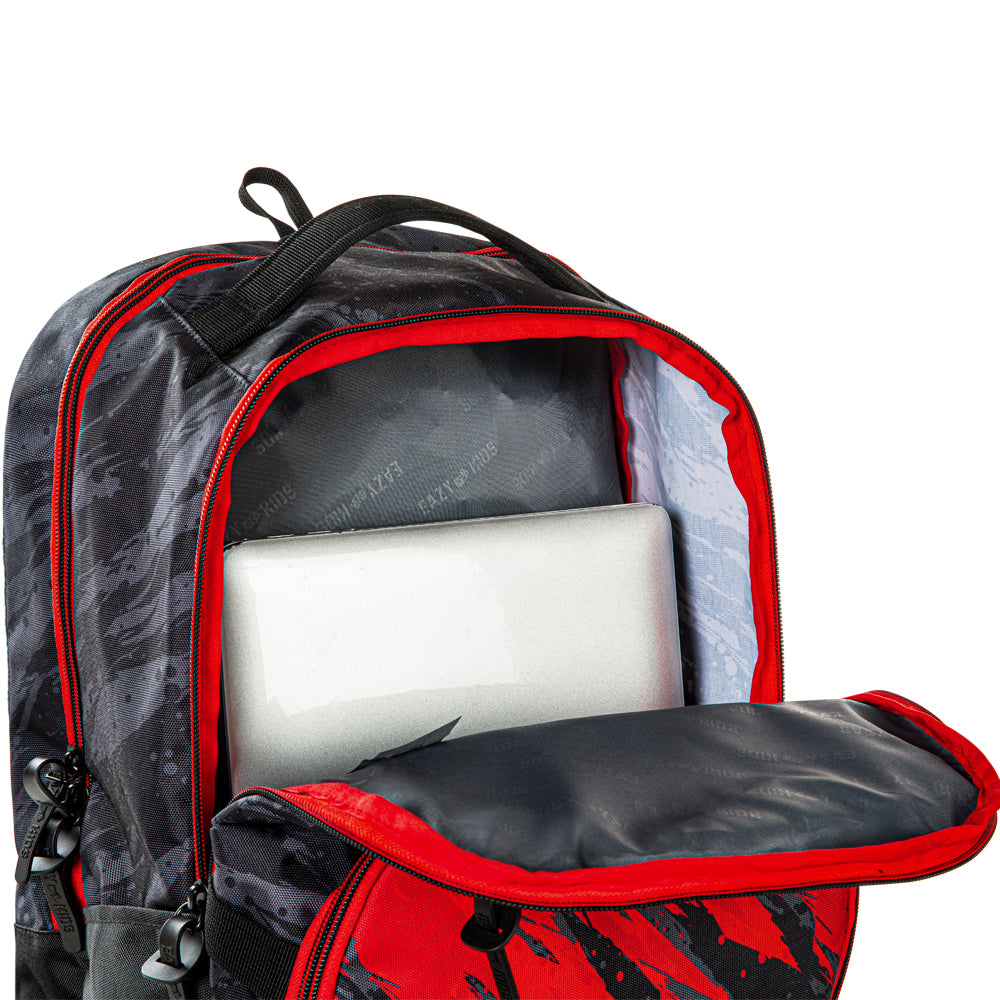 Eazy Kids 20 inch School Bag for Boys w/ Stainless Steel Water Bottle 710ml – Fast & Fearless Black