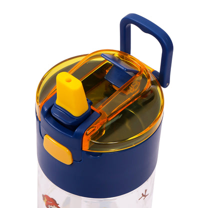 EAZY KIDS Lunch Box Set and Tritan Water Bottle w/Snack Box, T - Rex - Blue, 450ml