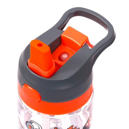 EAZY KIDS Lunch Box Set and Tritan Water Bottle w/Spray, Dinosaur - Grey, 750ml