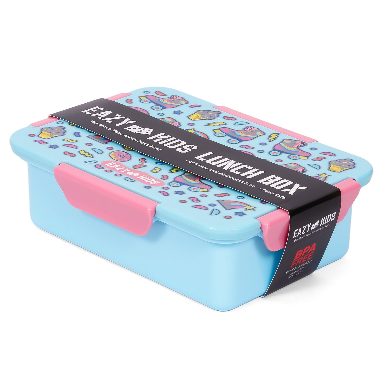 EAZY KIDS Lunch Box Set, Gen Z Skater - Blue
