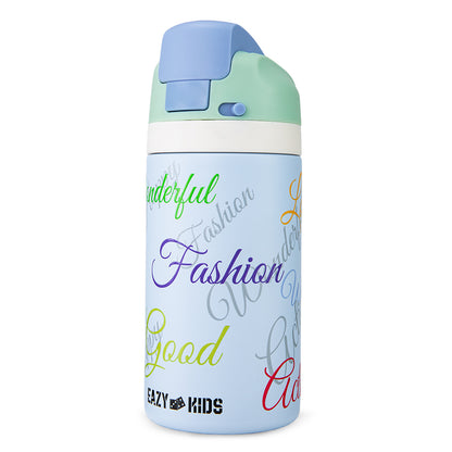 Eazy Kids Bento Lunch Box Set of 2 w/ Stainless Steel Water Bottle 445ml – Ivory
