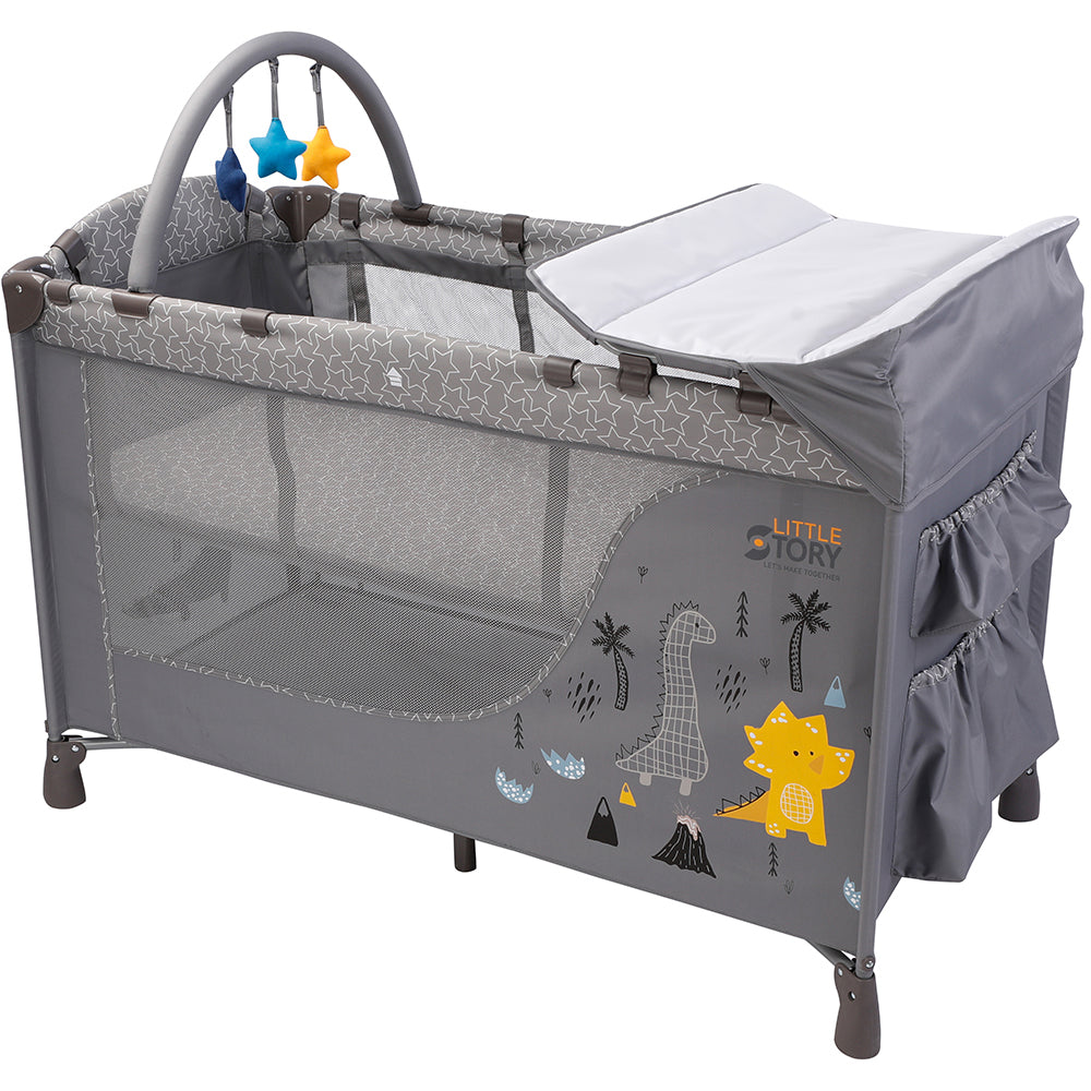 LITTLE STORY Playard + Stroller & Diaper Bag Set